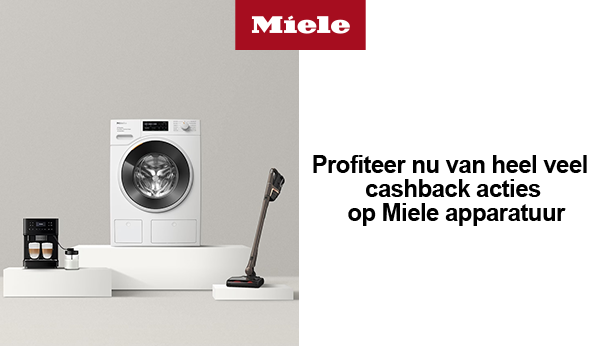 Nu tot €150,- cashback op Miele
