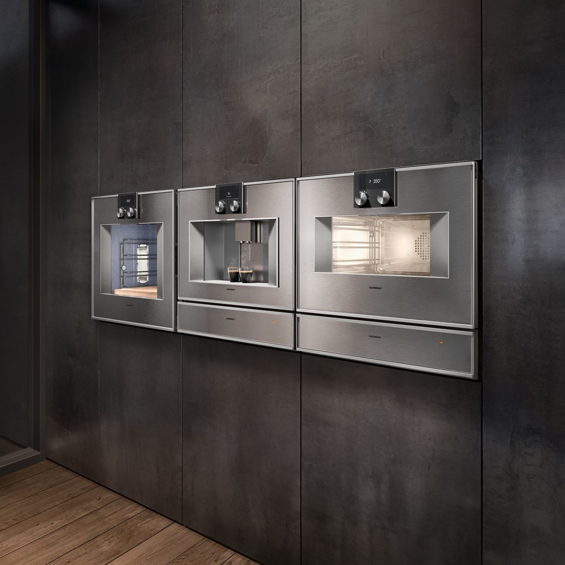 Gaggenau BO470112 Oven 60 cm RVS 17 syst pyrolyse rechts/boven Van de