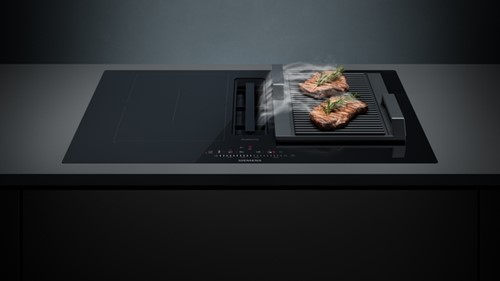 Siemens EX807NX68E iQ700, inductionAir 80 cm, blue duallightSlider, vlak geint, HC-10