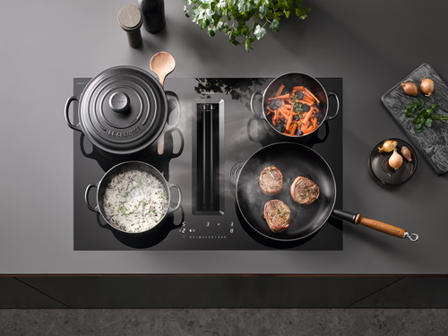 Miele KMDA 7676 FL  kookplaat met afzuiging-1