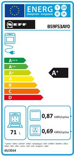 Neff B59FS3AY0 60 cm, Label A+, 23 verwarmingsmethoden, FullSteam Plus, Eco Clean, Home-36