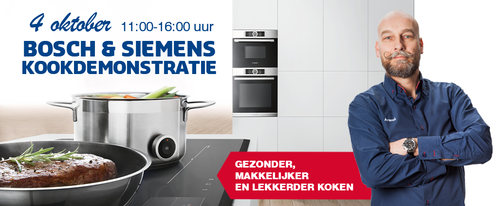 Op 4 oktober 2025 organiseren wij een Bosch en Siemens stoomoven kookdemonstratie.