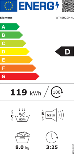 Siemens WT45H20MNL extraKlasse Warmtepomp droger-27