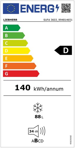Energielabel SUFd3603-20Pure