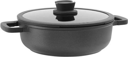 Berghoff Sauteerpan antikleef, dubbele handgreep en deksel Stone+ Leo Pannen