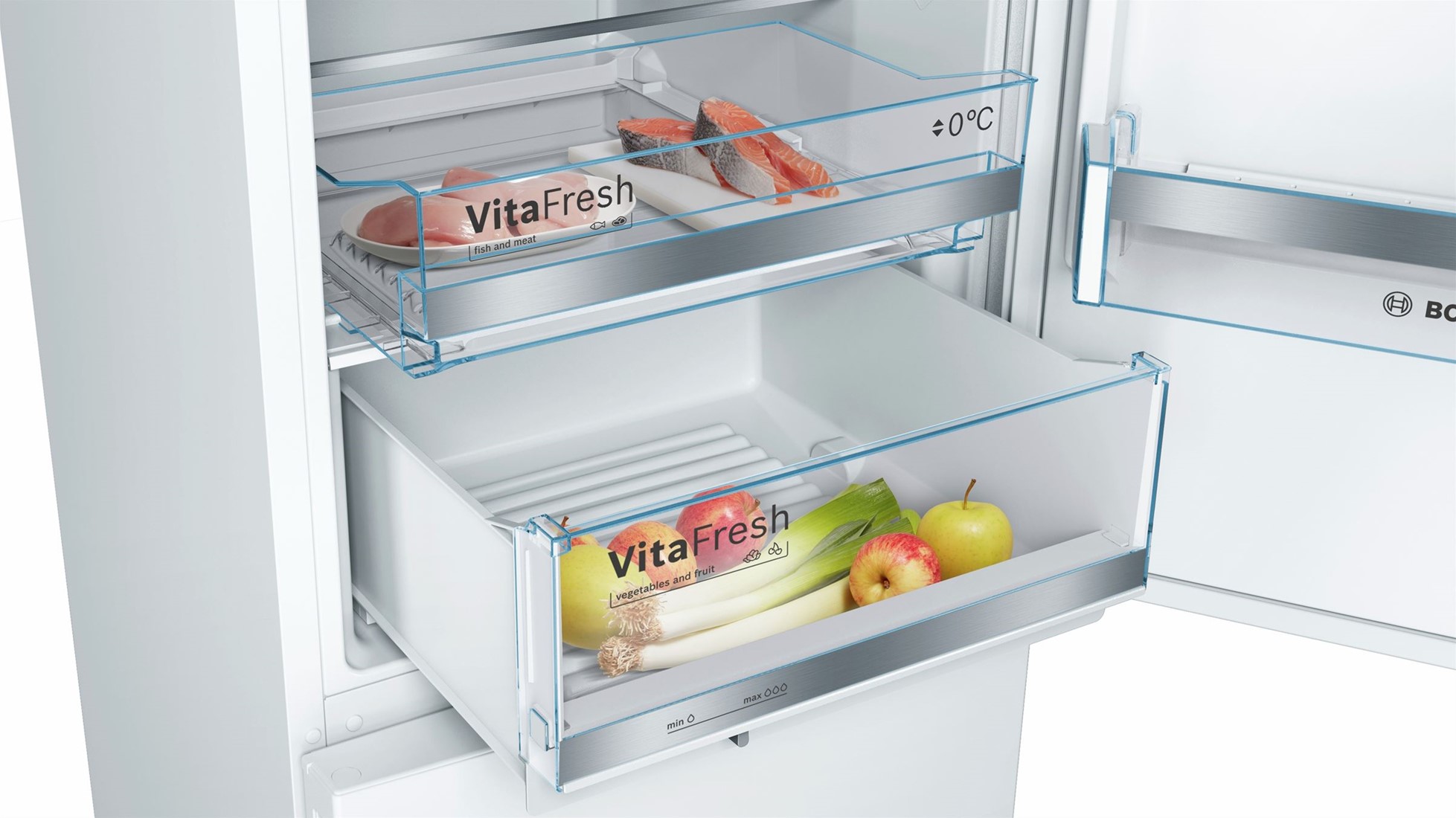 Bosch KGE36EWCP De LowFrost met VitaFresh bewaarsysteem. Dankzij LowFrost