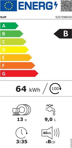 Neff S257ZB802E Volledig geïntegreerde vaatwasser 60 cm-1