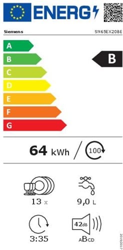 Siemens SN65EX20BE IQ500 Vaatwasser volledig geintegreerd-40