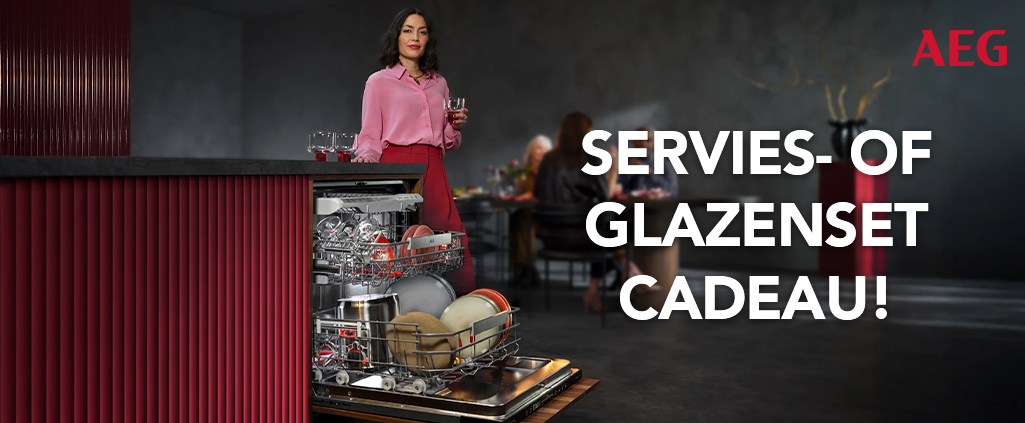 SERVIES- OF GLAZENSET CADEAU BIJ EEN DEELNEMENDE VAATWASSER
