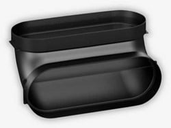 BORA EFBV90/1 Ecotube bochtstuk 90° vlak verticaal incl. afdichtingsmateriaal (1Stk.)