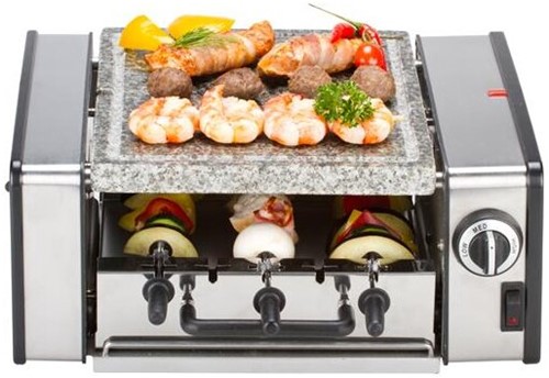 Fritel Seasonal 130027 SKEWER STONE GRILL & RACLETTE IN 1 Steengrill