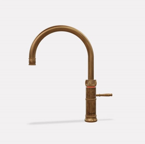 Quooker CLASSIC FUSION ROUND MESSING PATINA Kraan